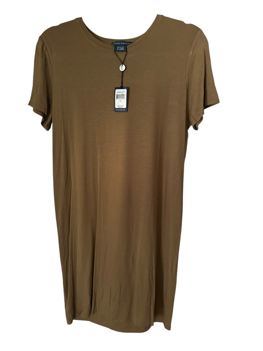 NWT Ralph Lauren Women’s Tan T-Shirt Dress Size Medium